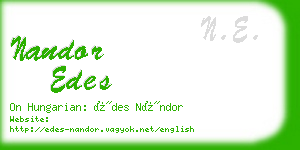 nandor edes business card